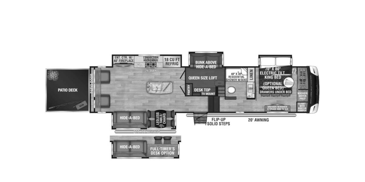 2024 KZ Durango Gold 382MBQ Fifth Wheel at Specialty RVs of Arizona STOCK# 090184 Floor plan Layout Photo