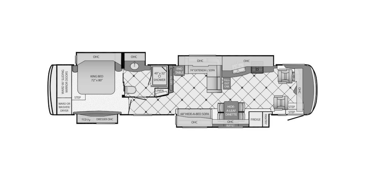 2014 Newmar Dutch Star Freightliner XCR 4374 Class A at Specialty RVs of Arizona STOCK# 382429 Floor plan Layout Photo