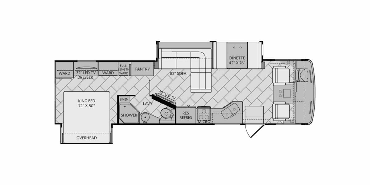 2018 Fleetwood Storm Ford 32A Class A at Specialty RVs of Arizona STOCK# A00939 Floor plan Layout Photo