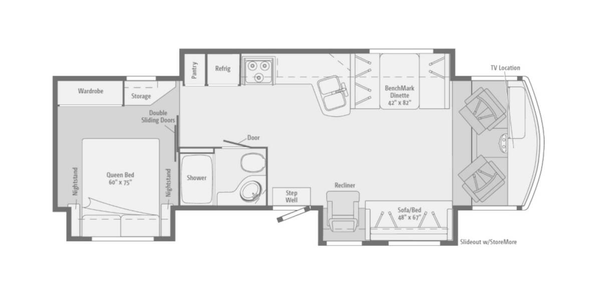 2015 Itasca Sunova Ford F-53 33C Class A at Specialty RVs of Arizona STOCK# A01596 Floor plan Layout Photo