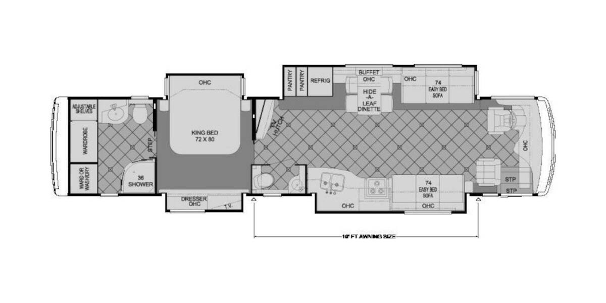 2011 Newmar Dutch Star Freightliner 4336 Class A at Specialty RVs of Arizona STOCK# AY6786 Floor plan Layout Photo