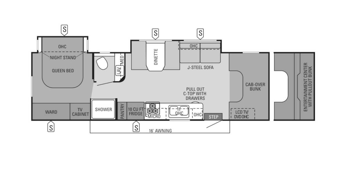 2014 Jayco Greyhawk Ford E-450 29MV Class C at Specialty RVs of Arizona STOCK# B28615 Floor plan Layout Photo